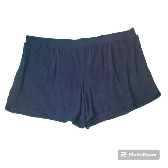 A new day womens shorts plus Size 3X navy blue Terrycloth Pull-on midwaist nwot - Picture 9 of 10